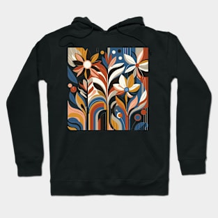 Modern Floral Pattern Hoodie